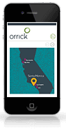 Orrick website on an iPhone